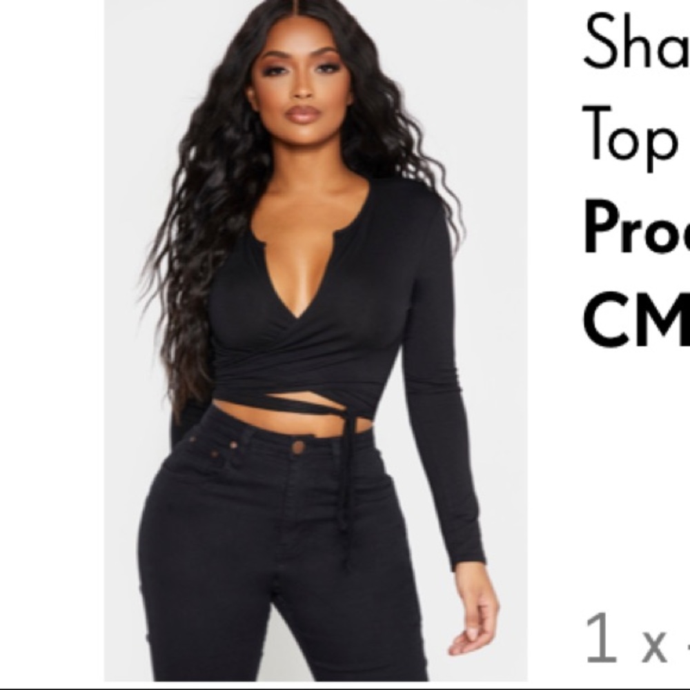 Plt Wrap Crop Top